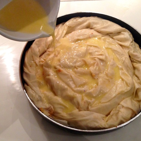 Pour the remaining sauce over the potato borek and place in your oven, bake it about 15-20 minutes(200C. degrees.)