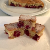 ALMOND CAKE WITH SOUR CHERRY